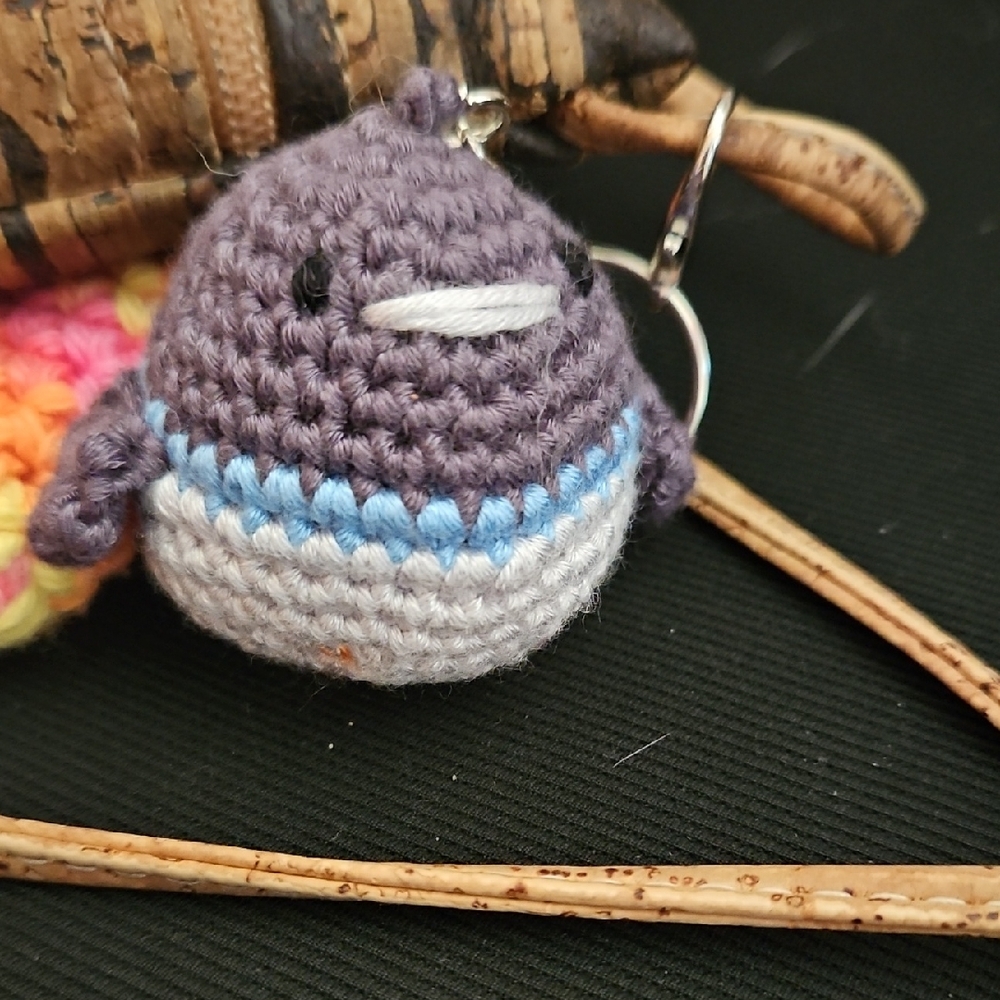 Crochet Pigeon Keychain